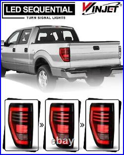 Sequential Brake LED Tail Lights Rear Lamps Pair For 2009-2014 Ford F150 Pickup