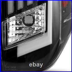 Sequential For 2014-2021 Toyota Tundra LED Tail Lights Black Housing Clear Lens