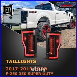 Sequential For 2017-2019 Ford F-250-F450 Super Duty LED Tail Lights Lamps PAIR