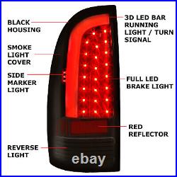 Sequential LED Rear Tail Lights Brake Lamps Smoke For Toyota Tacoma 2005-2015