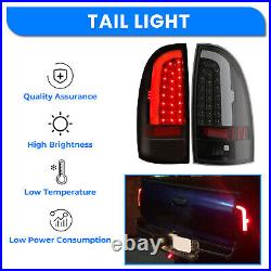Sequential LED Rear Tail Lights Brake Lamps Smoke For Toyota Tacoma 2005-2015