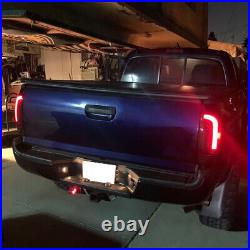 Sequential LED Rear Tail Lights Brake Lamps Smoke For Toyota Tacoma 2005-2015