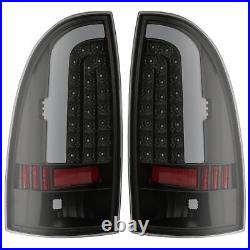 Sequential LED Rear Tail Lights Brake Lamps Smoke For Toyota Tacoma 2005-2015