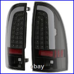 Sequential LED Rear Tail Lights Brake Lamps Smoke For Toyota Tacoma 2005-2015