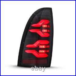 Sequential LED Tail Lights Alpha Black Clear Lens Luxx for 05-15 Toyota Tacoma