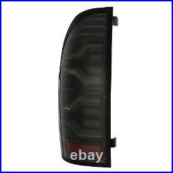 Sequential LED Tail Lights Alpha Black Clear Lens Luxx for 05-15 Toyota Tacoma