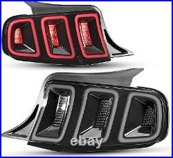Sequential LED Tail Lights For 2010 2011 2013 2014 Ford Mustang Smoke Lamps Pair
