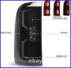 Sequential LED Tail Lights For 2014-2018 Chevy Silverado 1500 2500 3500 Smoke