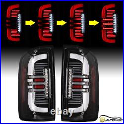 Sequential LED Tail Lights For 2015-2022 Chevy Colorado Black Clear Rear Lamps