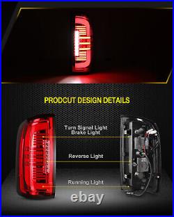 Sequential LED Tail Lights For 2015-2022 Chevy Colorado Chrome Red Lens Lamps