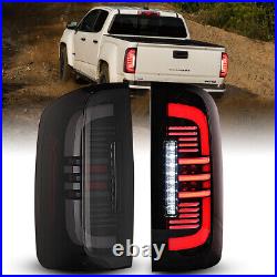 Sequential LED Tail Lights For 2015-2022 Chevy Colorado Rear Lamps Black Smoke