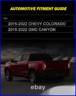 Sequential LED Tail Lights For 2015-2022 Chevy Colorado Signal Turn Brake Lamps