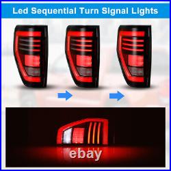 Sequential LED Tail Lights For For 2009-2014 Ford F150 F-150 Pickup Clear Lamps