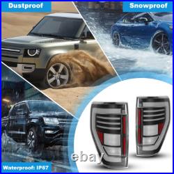 Sequential LED Tail Lights For For 2009-2014 Ford F150 F-150 Pickup Clear Lamps