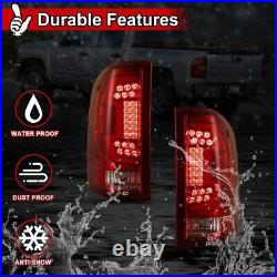 Sequential LED Tail Lights for 2007-2013 Chevy Silverado 1500 2500 3500 Red Lamp