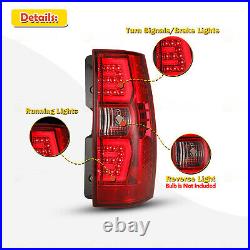Sequential Red Lens LED Tail Lights for 2007-2014 Chevy Suburban 1500 2500 Tahoe