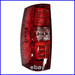 Sequential Red Lens LED Tail Lights for 2007-2014 Chevy Suburban 1500 2500 Tahoe