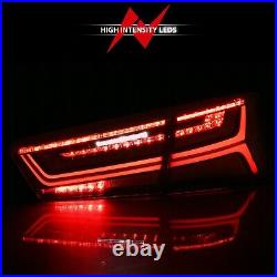Sequential Signal LED Tail Lights For Audi 2012-2015 A6 S6 Red