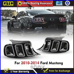 Sequential Tail Lights for 10-14 Ford Mustang Smoke Lens LED Dynamic Turn Signal