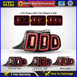 Sequential Tail Lights for 10-14 Ford Mustang Smoke Lens LED Dynamic Turn Signal