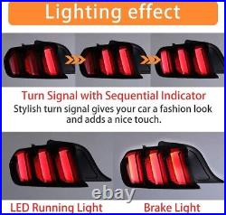 Sequential Turn Signal For 2015-2023 Ford Mustang LED Tail Lights Red Brake Lamp