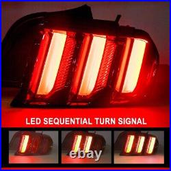 Sequential Turn Signal For 2015-2023 Ford Mustang LED Tail Lights Red Brake Lamp