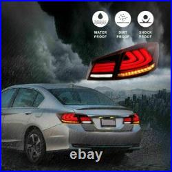 Set(2) Red Smoke LED Brake Tail Lights for 2013-2015 Honda Accord 4 door Sedan