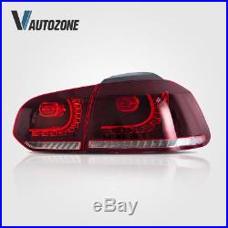 Set LED Rear Tail Light Brake Lamp Fit For Volkswagen Golf 6 MK6 GTI R 2010-2014
