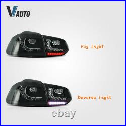Set LED Smoked Tail Lights Brake Fit For Volkswagen Golf 6 MK6 GTI R 2010-2014