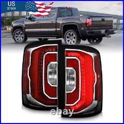 Set LED Tail Lights For 2016 17 2018 GMC Sierra Rear brake Stop Lamps Left+Right