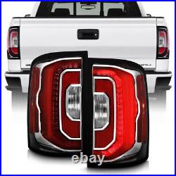 Set LED Tail Lights For 2016 17 2018 GMC Sierra Rear brake Stop Lamps Left+Right