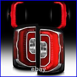 Set LED Tail Lights For 2016 17 2018 GMC Sierra Rear brake Stop Lamps Left+Right
