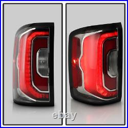 Set LED Tail Lights For 2016 17 2018 GMC Sierra Rear brake Stop Lamps Left+Right