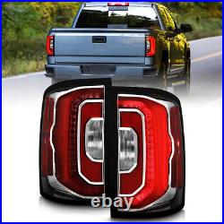 Set LED Tail Lights For 2016 17 2018 GMC Sierra Rear brake Stop Lamps Left+Right