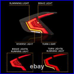 Set LED Tail Lights For Honda Civic 2016-2021 Sedan Rear Lamp Start Up Animation