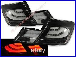 Set of 4pcs Black LED Taillights for 2013-2015 Honda Civic 4dr Sedan