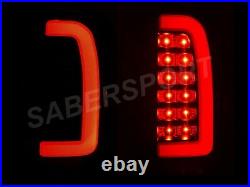 Set of Pair Black Clear C-Bar LED Taillights for 1995-2000 Toyota Tacoma 2WD 4WD