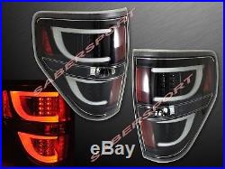 Set of Pair Black Clear V2 LED Taillights for 2009-2014 Ford F-150