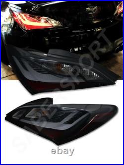 Set of Pair Black Smoke LED Taillights for 2010-2016 Hyundai Genesis Coupe