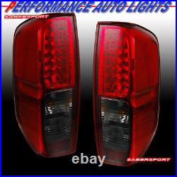 Set of Pair Red Smoke LED Taillights for 2005-2019 Nissan Frontier