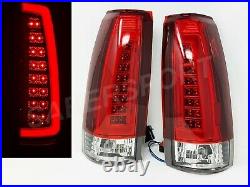 Set of Red C-Bar LED Taillights for 88-99 GM C/K 1500 2500 3500 Yukon Suburban