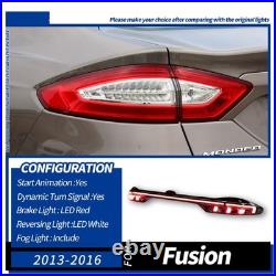 Single LED Sequential Animation Turn Taillight For 13-20 Ford Fusion Brake