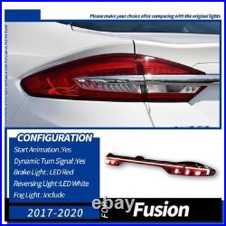 Single LED Sequential Animation Turn Taillight For 13-20 Ford Fusion Brake