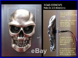 Skull Tail and Brake Light For Harley Chopper Motorcycles & Saddlebags -Red LEDs