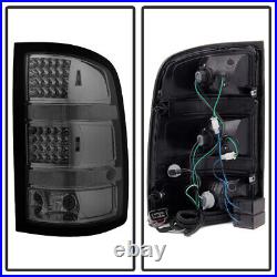 Smoke 2007-2013 GMC Sierra 1500 2500HD 3500HD LED Tail Lights Brake Lampss 07-13