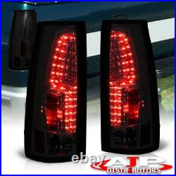 Smoke Brake Stop Tail Lights Lamps Pair For 1988-1999 Chevy GMC C10 C1500 C2500