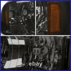 Smoke Housing Headlight+black Led Tail Light+3rd Brake Lamp For 94-02 Dodge Ram
