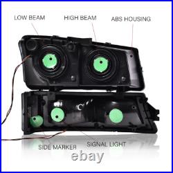 Smoke LED Headlights + Tail Lights Fit For 2003-2006 Chevy Silverado 1500 2500