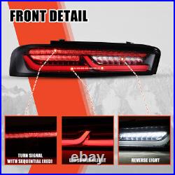 Smoke LED Sequential Tail Lights For 2016 2017 2018 Chevy Camaro Rear Lamps Pair
