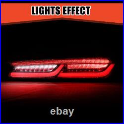 Smoke LED Sequential Tail Lights For 2016 2017 2018 Chevy Camaro Rear Lamps Pair